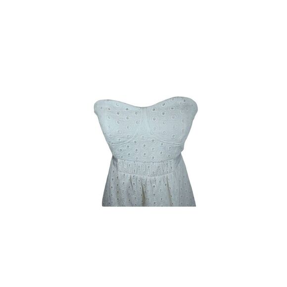 WET SEAL WHITE EYELET STRAPLESS DRESS SZ.M EUC. - Picture 3 of 5
